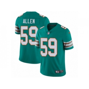 Men Nike Miami Dolphins #59 Chase Allen Aqua Green Alternate Vapor Untouchable Limited Player NFL Jersey