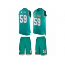 Men Nike Miami Dolphins #59 Chase Allen Limited Aqua Green Tank Top Suit NFL Jersey