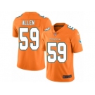 Men Nike Miami Dolphins #59 Chase Allen Limited Orange Rush Vapor Untouchable NFL Jersey