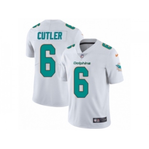 Men Nike Miami Dolphins #6 Jay Cutler White Vapor Untouchable Limited Player NFL Jersey
