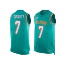 Men Nike Miami Dolphins #7 Brandon Doughty Limited Aqua Green Player Name & Number Tank Top NFL Jersey