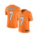 Men Nike Miami Dolphins #7 Brandon Doughty Limited Orange Rush Vapor Untouchable NFL Jersey