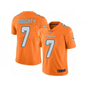 Men Nike Miami Dolphins #7 Brandon Doughty Limited Orange Rush Vapor Untouchable NFL Jersey