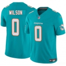 Men's Miami Dolphins #0 Zach Wilson Aqua 2025 Draft F.U.S.E. Vapor Limited Football Stitched Jersey