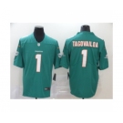 Men's Miami Dolphins #1 Tua Tagovailoa Aqua Green Team Color Vapor Untouchable Limited Player Football Jersey