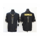 Men's Miami Dolphins #1 Tua Tagovailoa Limited Black Golden Edition Football Jersey