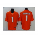 Men's Miami Dolphins #1 Tua Tagovailoa Limited Orange Rush Vapor Untouchable Football Jersey