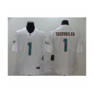 Men's Miami Dolphins #1 Tua Tagovailoa White Vapor Untouchable Limited Player Football Jersey