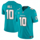 Men's Miami Dolphins #10 Tyreek Hill Aqua F.U.S.E With 3-Star C Patch Vapor Limited Stitched Football Jersey