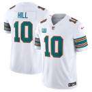 Men's Miami Dolphins #10 Tyreek Hill White F.U.S.E Alternate With 3-Star C Patch Vapor Limited Stitched Football Jersey