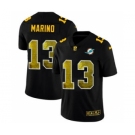 Men's Miami Dolphins #13 Dan Marino Black Golden Sequin Vapor Limited Football Jersey