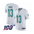 Men's Miami Dolphins #13 Dan Marino White Vapor Untouchable Limited Player 100th Season Football Jersey