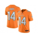 Men's Miami Dolphins #14 Jarvis Landry Nike Orange Color Rush Limited Jersey