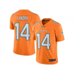 Men's Miami Dolphins #14 Jarvis Landry Nike Orange Color Rush Limited Jersey