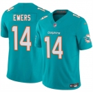 Men's Miami Dolphins #14 Quinn Ewers Aqua 2025 Draft F.U.S.E. Vapor Limited Football Stitched Jersey