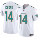 Men's Miami Dolphins #14 Quinn Ewers White 2025 Draft F.U.S.E. Vapor Limited Football Stitched Jersey