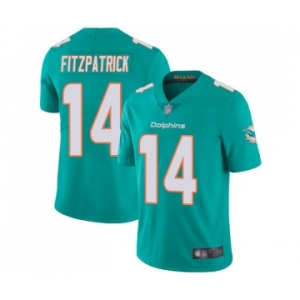 Men's Miami Dolphins #14 Ryan Fitzpatrick Aqua Green Team Color Vapor Untouchable Limited Player Football Jersey