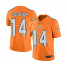 Men's Miami Dolphins #14 Ryan Fitzpatrick Limited Orange Rush Vapor Untouchable Football Jersey