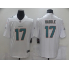 Men's Miami Dolphins #17 Jaylen Waddle Nike White 2021 NFL Draft First Round Pick Leopard Limited Jersey