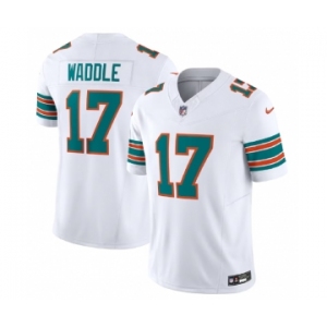 Men's Miami Dolphins #17 Jaylen Waddle White 2023 F.U.S.E Alternate Vapor Limited Football Stitched Jersey