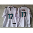 Men's Miami Dolphins #17 Jaylen Waddle White 2023 FUSE Vapor Limited Throwback Stitched Jersey