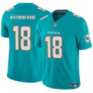 Men's Miami Dolphins #18 Nick Westbrook-Ikhine Aqua 2025 Draft F.U.S.E. Vapor Limited Football Stitched Jersey