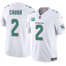 Men's Miami Dolphins #2 Bradley Chubb White 2025 F.U.S.E. With 1-Star C Patch Vapor Limited Football Stitched Jersey