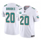 Men's Miami Dolphins #20 Jordyn Brooks White 2025 F.U.S.E. With 1-Star C Patch Vapor Limited Football Stitched Jersey