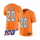 Men's Miami Dolphins #20 Reshad Jones Limited Orange Rush Vapor Untouchable 100th Season Football Jersey