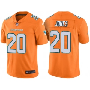 Men's Miami Dolphins #20 Reshad Jones Orange Color Rush Limited Jersey