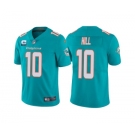 Men's Miami Dolphins 2022 #10 Tyreek Hill Aqua With 2-star C Patch Vapor Untouchable Limited Stitched Football Jerse