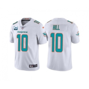 Men's Miami Dolphins 2022 #10 Tyreek Hill White With 2-star C Patch Vapor Untouchable Limited Stitched Football Jersey