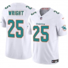 Men's Miami Dolphins #25 Jaylen Wright White 2024 F.U.S.E Vapor Limited Football Stitched Jersey