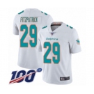 Men's Miami Dolphins #29 Minkah Fitzpatrick White Vapor Untouchable Limited Player 100th Season Football Jersey