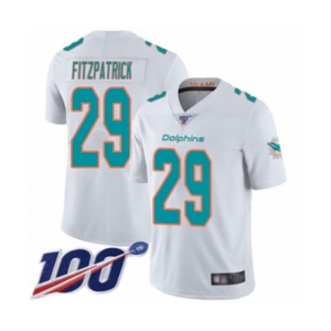 Men's Miami Dolphins #29 Minkah Fitzpatrick White Vapor Untouchable Limited Player 100th Season Football Jersey