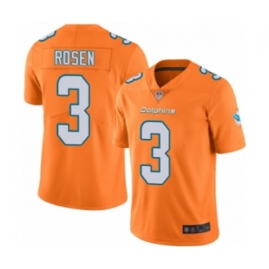 Men's Miami Dolphins #3 Josh Rosen Limited Orange Rush Vapor Untouchable Football Jersey