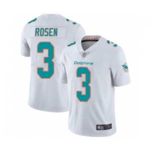 Men's Miami Dolphins #3 Josh Rosen White Vapor Untouchable Limited Player Football Jersey