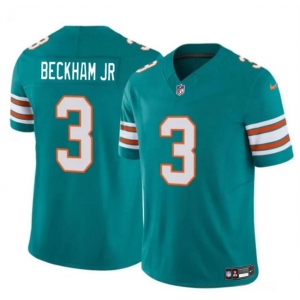 Men's Miami Dolphins #3 Odell Beckham Jr Aqua 2023 F.U.S.E Alternate Vapor Limited Football Stitched Jersey