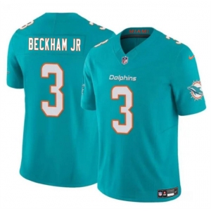 Men's Miami Dolphins #3 Odell Beckham Jr Aqua 2023 F.U.S.E Vapor Limited Football Stitched Jersey
