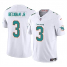 Men's Miami Dolphins #3 Odell Beckham Jr White 2023 F.U.S.E Vapor Limited Football Stitched Jersey