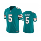 Men's Miami Dolphins #5 Jalen Ramsey Aqua 2023 F.U.S.E Vapor Limited Stitched Football Jersey