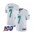 Men's Miami Dolphins #7 Jason Sanders White Vapor Untouchable Limited Player 100th Season Football Jersey