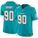 Men's Miami Dolphins #90 Kenneth Grant Aqua 2025 Draft F.U.S.E. Vapor Limited Football Stitched Jersey