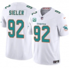 Men's Miami Dolphins #92 Zach Sieler White 2025 F.U.S.E. With 2-Star C Patch Vapor Limited Football Stitched Jersey