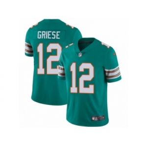 Men's Nike Miami Dolphins #12 Bob Griese Vapor Untouchable Limited Aqua Green Alternate NFL Jersey