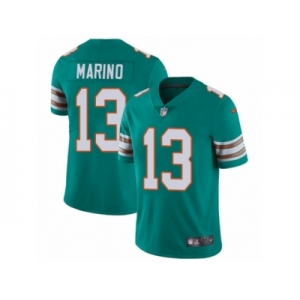 Men's Nike Miami Dolphins #13 Dan Marino Vapor Untouchable Limited Aqua Green Alternate NFL Jersey