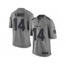 Men's Nike Miami Dolphins #14 Jarvis Landry Limited Gray Gridiron NFL Jersey