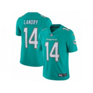 Men's Nike Miami Dolphins #14 Jarvis Landry Vapor Untouchable Limited Aqua Green Team Color NFL Jersey