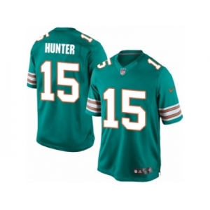 Men's Nike Miami Dolphins #15 Justin Hunter Limited Aqua Green Alternate NFL Jersey