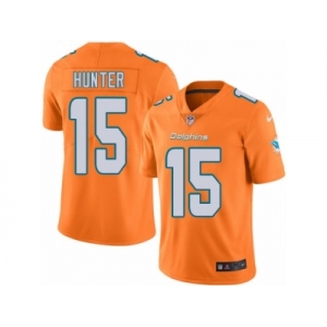 Men's Nike Miami Dolphins #15 Justin Hunter Limited Orange Rush NFL Jersey